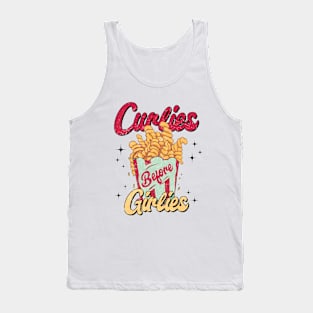 Curlies Before Girlies Funny Tank Top